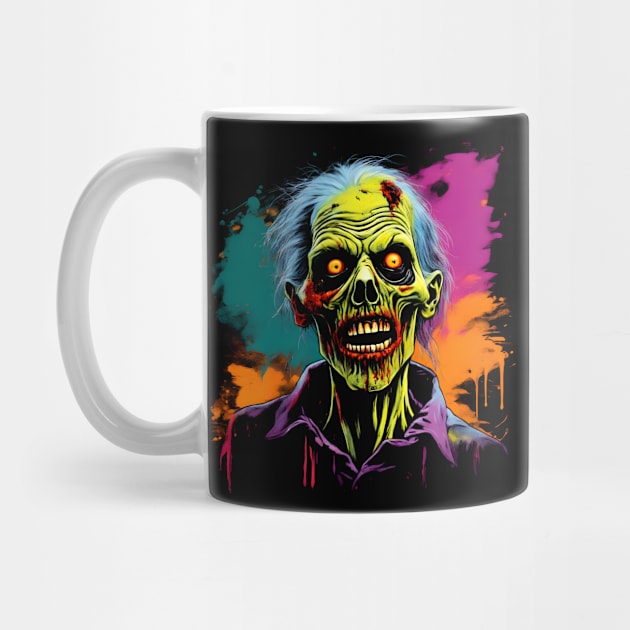 Halloween Zombie Colorful Vintage Design by Ravenglow